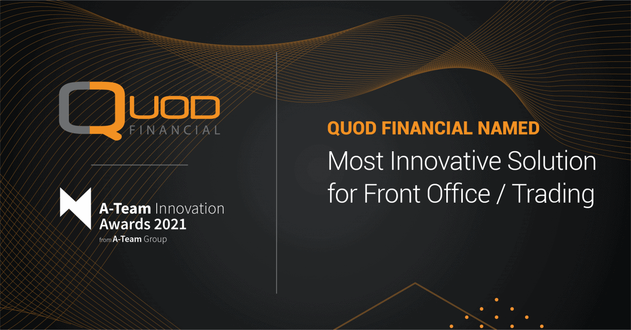 Quod Financial wins most innovative solution for front office / trading